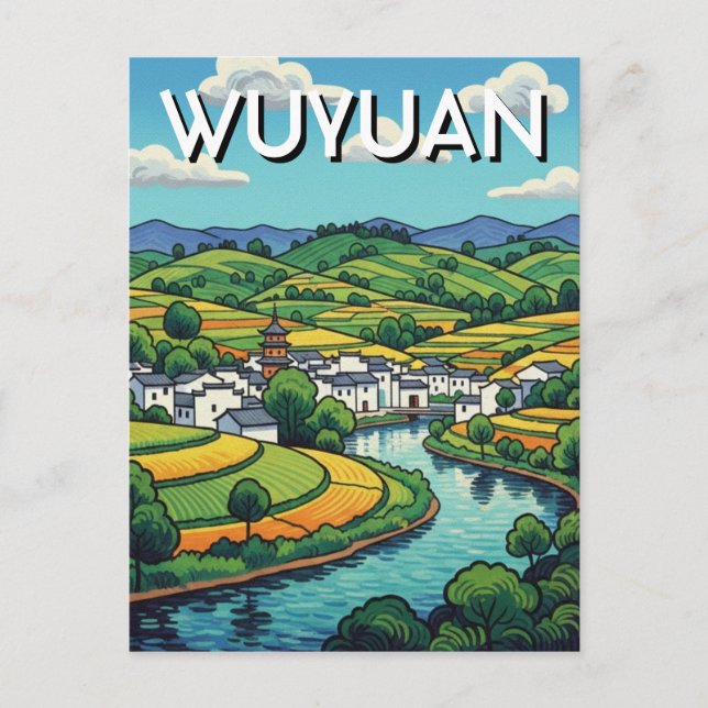 Cartão Postal de Wuyuan China (Frente)