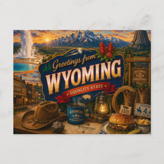Cartão postal de Wyoming