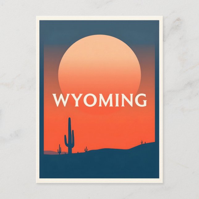 Cartão postal de Wyoming (Frente)