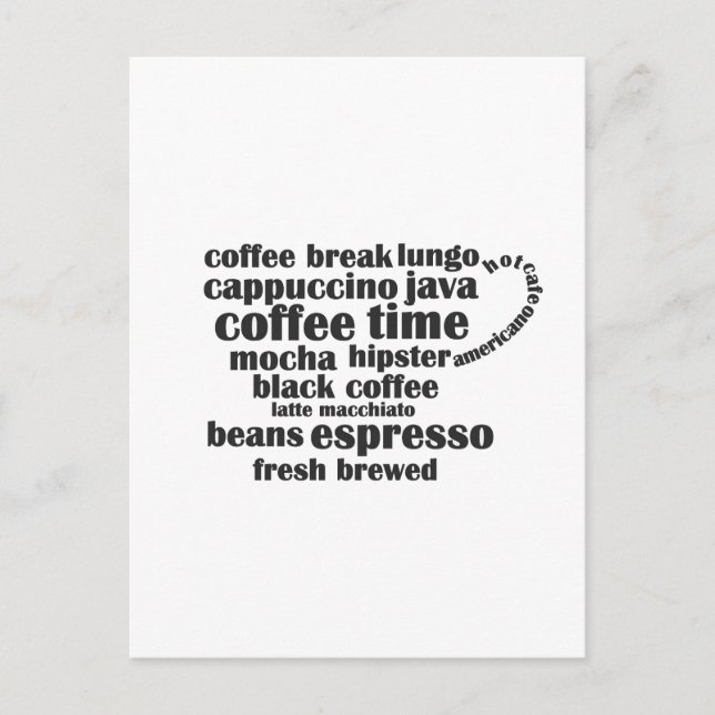 Cartão postal de xícara de café (Frente)