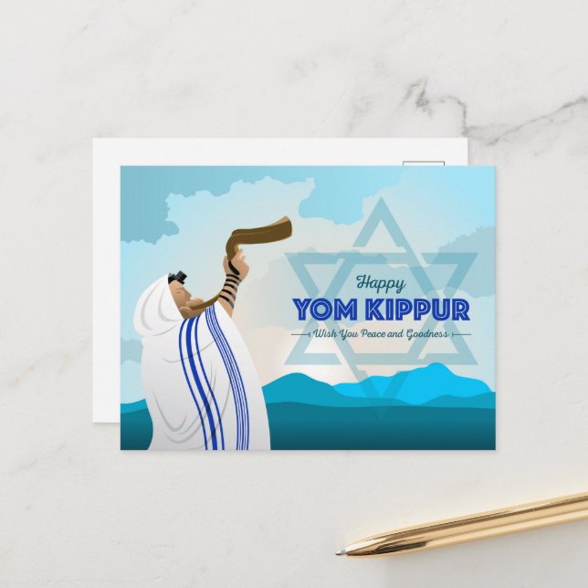 Cartão postal de Yom Kippur (Frente/Verso In Situ)