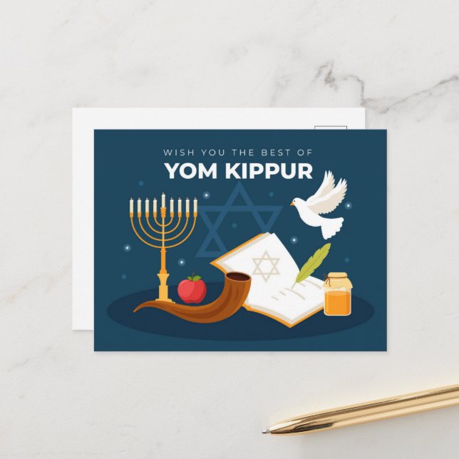 Cartão Postal de Yom Kippur (Frente/Verso In Situ)