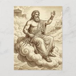 Cartão postal de Zeus da Mitologia Grega