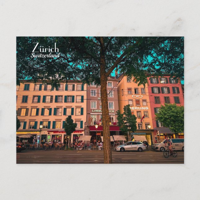Cartão postal de Zurique, Suíça (Frente)