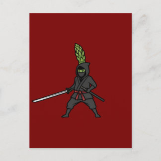 Cartão Postal Deadly Asparagus Ninja Shinobi Needle Sword 