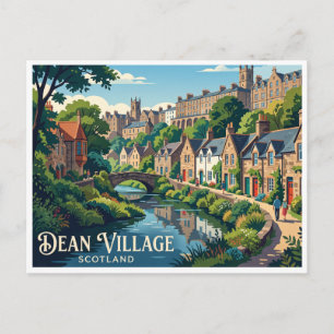 Cartão Postal Dean Village Edimburgo Escócia