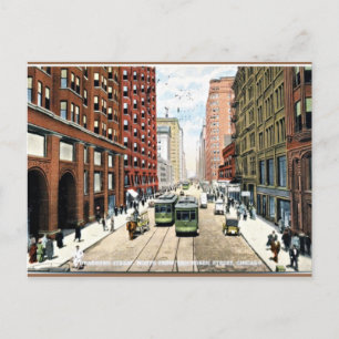 Cartão Postal Dearborn Street, Chicago, Illinois 1911 Foto,