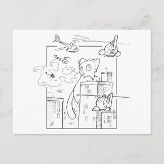 Cartão Postal Death Kitten