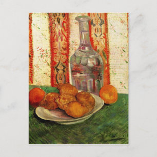 Cartão Postal Decanter and Lemons on a Plate by van Gogh