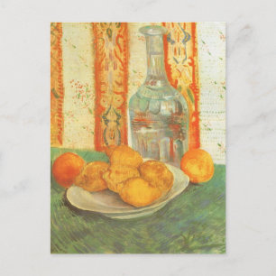 Cartão Postal Decanter e Lemons em Prata por Vincent van Gogh