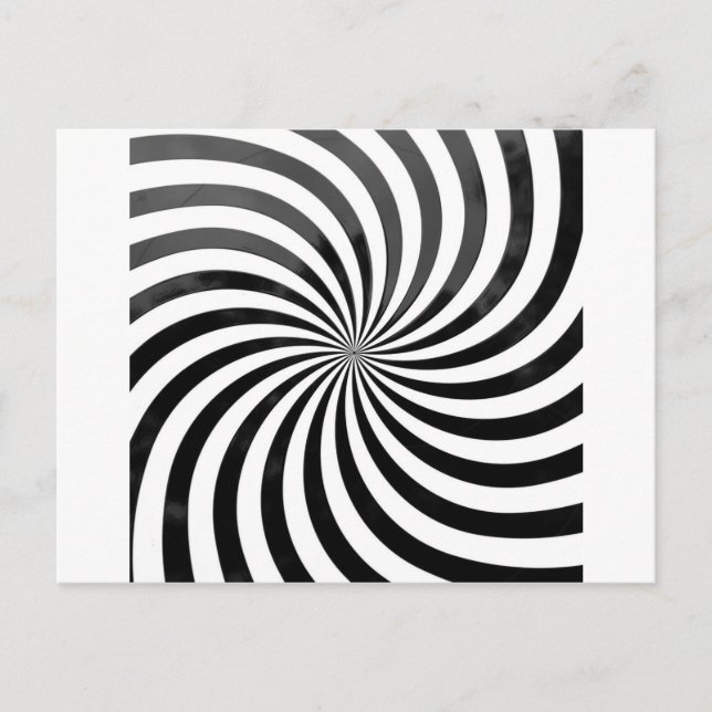 Cartão Postal decepção óptica Black & White Stripes (Frente)