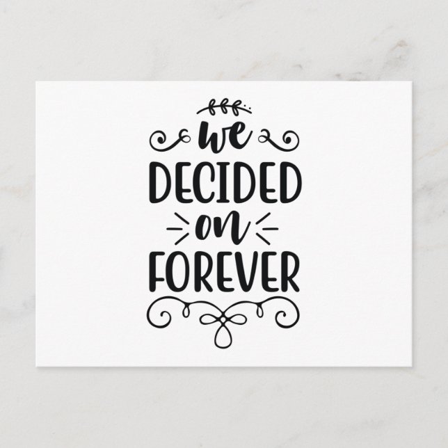 Cartão Postal Decidimos para sempre (Frente)