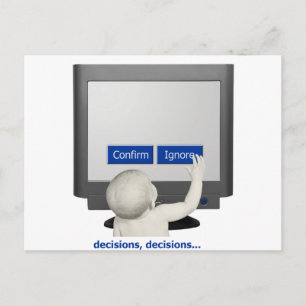 Cartão Postal Decisões, decisões...