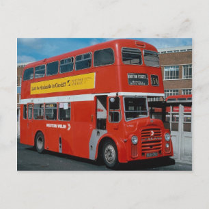 Cartão Postal Decker West Welsh Leyland no fígado de ônibus naci