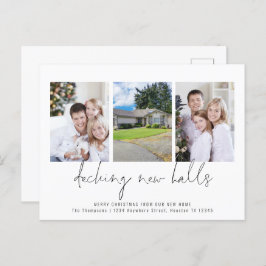 Cartão Postal Decking New Halls 3 Fotos de Natal em Movimento