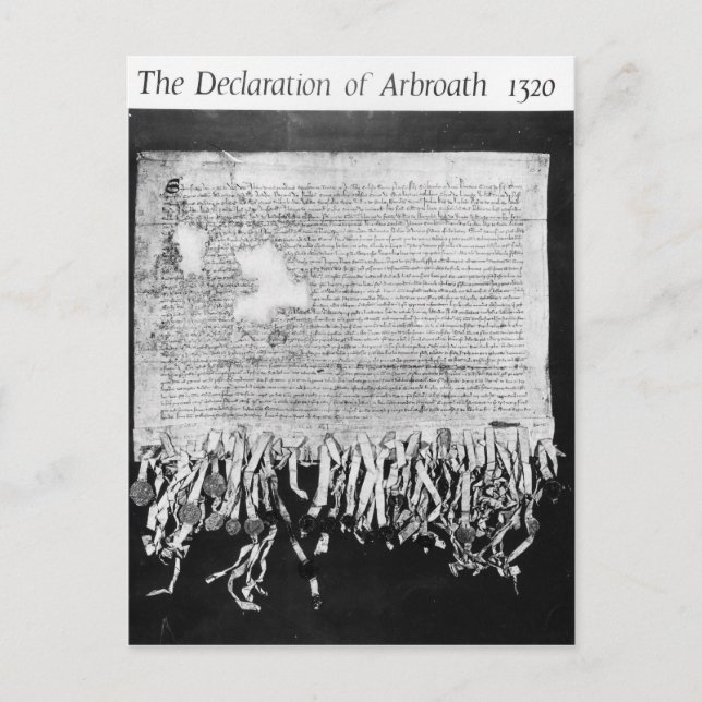 Cartão Postal Declaração de Arbroath, 6 de abril de 1320 (Frente)