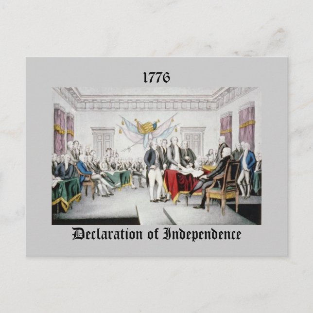 Cartão Postal Declaração de independência (Frente)