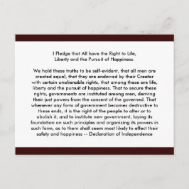 Cartão Postal ! Declaração de Independência do Crio U