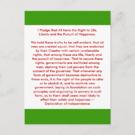 Cartão Postal ! Declaração de Independência do Crio U