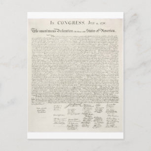 Cartão Postal Declaração de Independência Dois