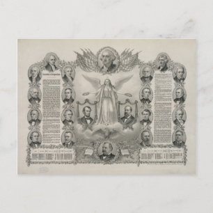 Cartão Postal Declaração de Independência dos EUA por Kurz & All