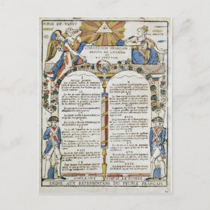 Cartão Postal Declaração dos Direitos do Homem e do Cidadão