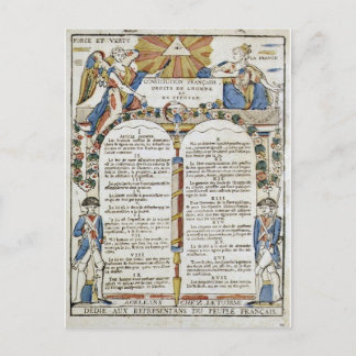 Cartão Postal Declaração dos Direitos do Homem e do Cidadão