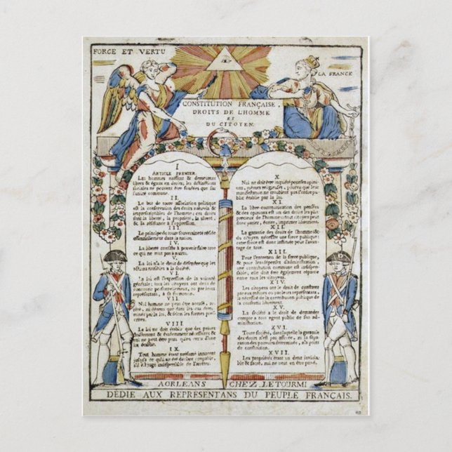Cartão Postal Declaração dos Direitos do Homem e do Cidadão (Frente)