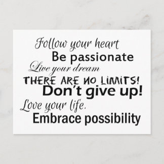 Cartão Postal Declarações positivas