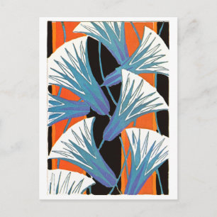 Cartão Postal Deco de Flor Azul