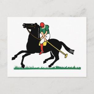 Cartão Postal Deco Horse Polo