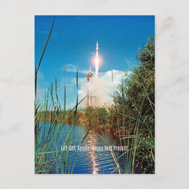 Cartão Postal Decolagem - Projeto de Teste Apollo, Soyur, (Frente)