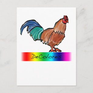 Cartão Postal DeColores Rooster
