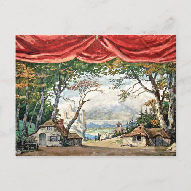CARTÃO POSTAL DECOR DE BACKDROP DO PALCO TEATRO, PRESENTE GISELL (Frente)