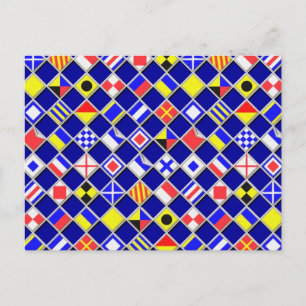 Cartão Postal Decor de Sinalizadores de Sinal Náutico Verificad