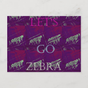 Cartão Postal Decoração com Estampa de Zebra: Um Design Divertid