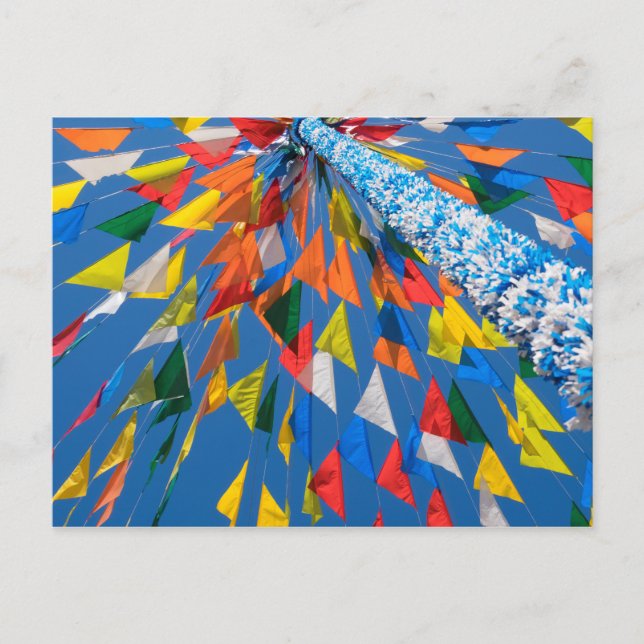 Cartão Postal Decoração de Bandeira Triangular (Frente)