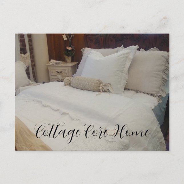 Cartão Postal DECORAÇÃO DE CASA NÚCLEO DE CASA ACONCHEGANTE Cama (Frente)