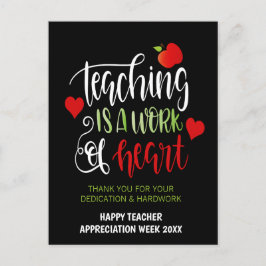 Cartão Postal Decoração de festa da Semana de Apreciação ao Prof