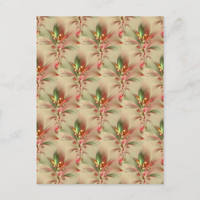 Cartão Postal decoração de flores/papel de parede (Frente)