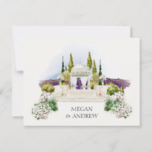 Cartão Postal decoração de jardim de casamentos
