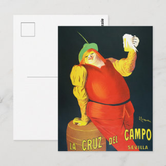 Cartão Postal Decoração de parede de bar em casa com anúncio de