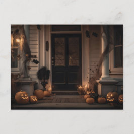 Cartão Postal Decoração de Porca de Halloween assustadora com Ja