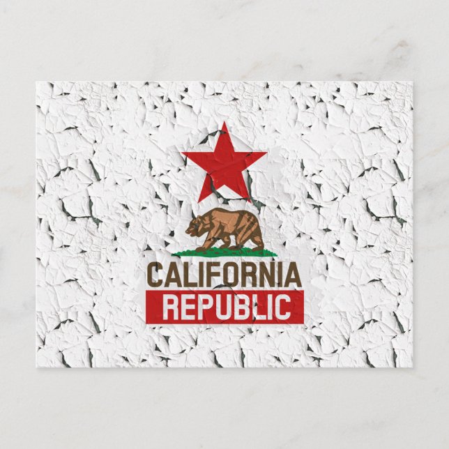 Cartão Postal Decoração de Tinta de Despejo da República da Cali (Frente)