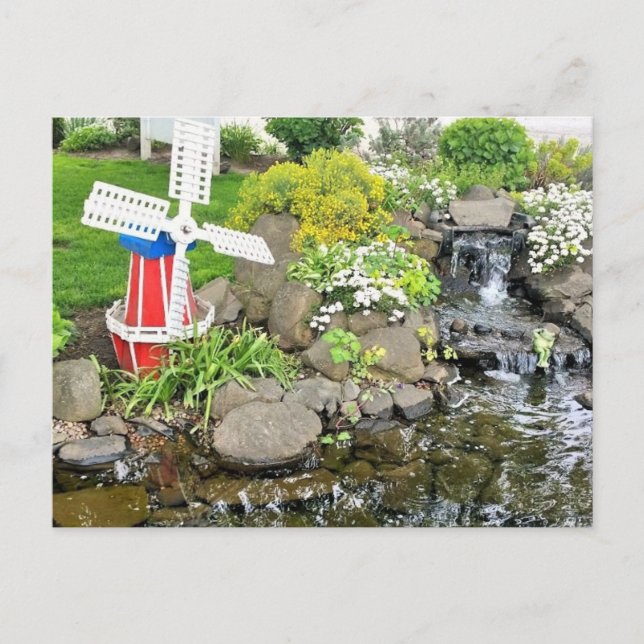 Cartão Postal Decoração do Jardim de Moinhos (Frente)