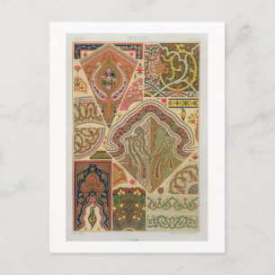 Cartão Postal Decoração indiana, placa XIX de "Polocromo Orna