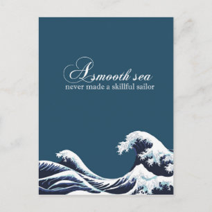 Cartão Postal Decoração "Um mar suave" por citação inspiradora
