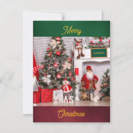 Cartão Postal Decorações de Natal do Papai Noel