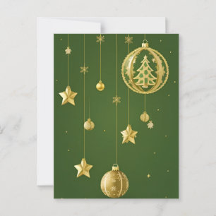 Cartão Postal Decorações Festivas de Natal
