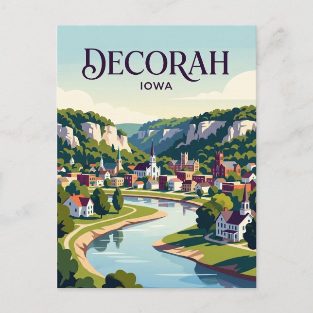 Cartão Postal Decorah EUA (Frente)